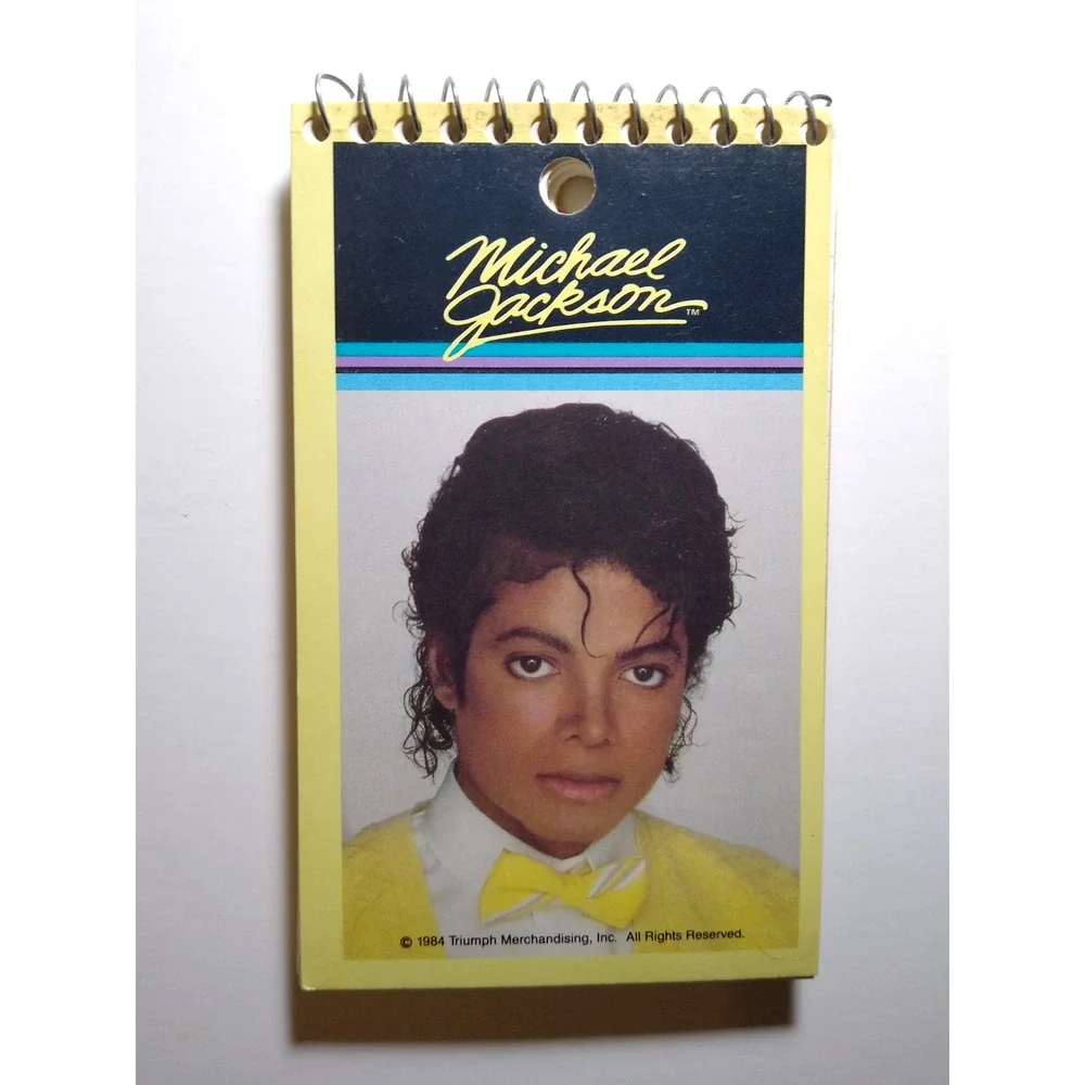 Michael Jackson Vintage 1984 Spiral Mini Memo Pad Unused MJ Collectible